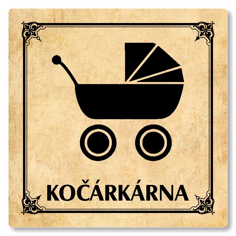 Kočárkárna, 100x100mm, pergamen, Nebraska